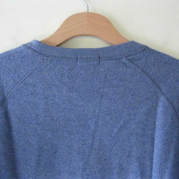 Banana Republic Men’s Waffle Crew neck pull over Sweater blue  Large (0606) - Picture 9 of 15
